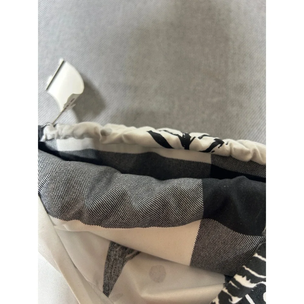 Levtex‎ Home Sheet Set Twin White Black Christmas Tree Holiday Winter Woodland